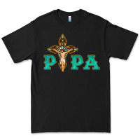 Black Papa Jesus with Cross Premium Tee - Bettercallsaul