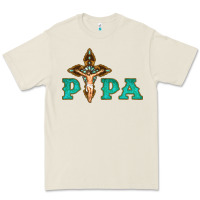 Bone Papa Jesus with Cross Premium Tee - Bettercallsaul