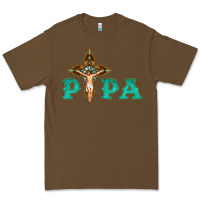 Cacao Papa Jesus with Cross Premium Tee - Bettercallsaul