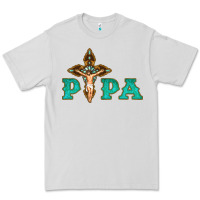 Dove Grey Papa Jesus with Cross Premium Tee - Bettercallsaul