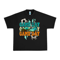 Black Game day lightning bolt soccer Urban Heavy Tee - HowdyJamesFarm