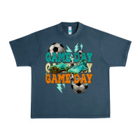Midnight Navy Game day lightning bolt soccer Urban Heavy Tee - HowdyJamesFarm