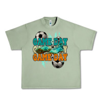 Oil Green Game day lightning bolt soccer Urban Heavy Tee - HowdyJamesFarm
