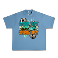 Pebble Blue Game day lightning bolt soccer Urban Heavy Tee - HowdyJamesFarm