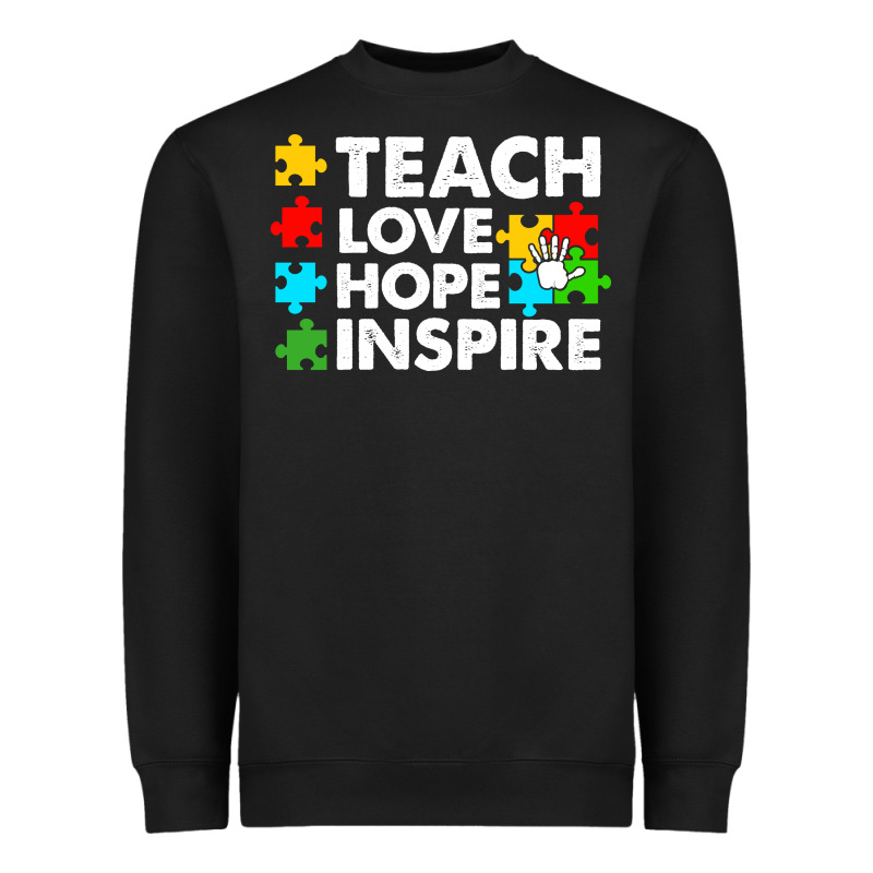 Teach Love Hope Inspire Heavyweight Sweatshirt by CowhideDigitalArt | Teevron