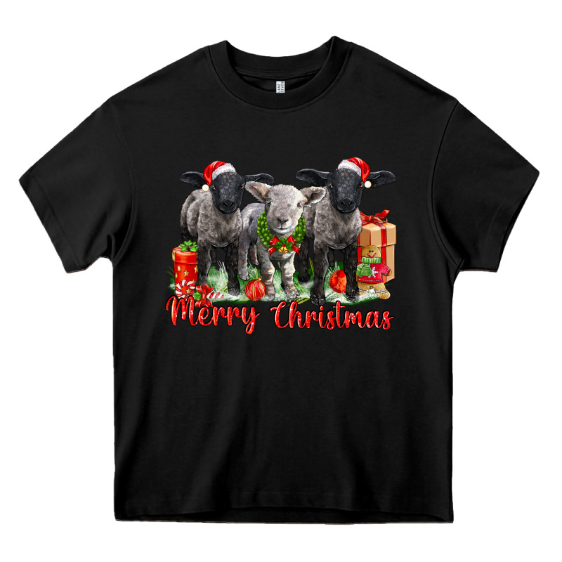 Merry Christmas Baby Sheeps Heavy Core Tee by LillyAllenDesigns | Teevron