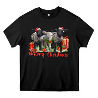 Black merry christmas baby sheeps Heavy Core Tee - LillyAllenDesigns