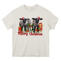 Cream merry christmas baby sheeps Heavy Core Tee - LillyAllenDesigns