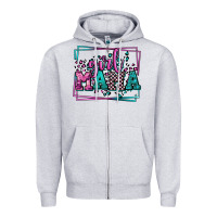 Heather Grey leopard camo girl mama Mother's Day Zipper Hoodie - LillyAllenDesigns