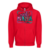 Red leopard camo girl mama Mother's Day Zipper Hoodie - LillyAllenDesigns