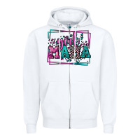 Leopard Camo Girl Mama Mother's Day Zipper Hoodie | Teevron