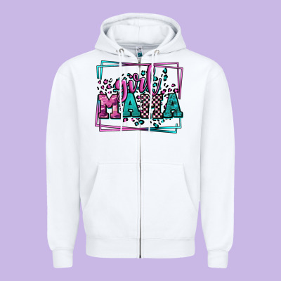 Leopard Camo Girl Mama Mother's Day Zipper Hoodie Designed By Lillyallendesigns
