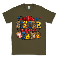 Army Green little sister biggest fan softball Classic Tee - Jasminsmagicworld