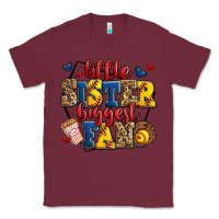 Burgundy little sister biggest fan softball Classic Tee - Jasminsmagicworld