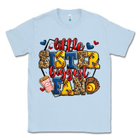 Dusty Blue little sister biggest fan softball Classic Tee - Jasminsmagicworld