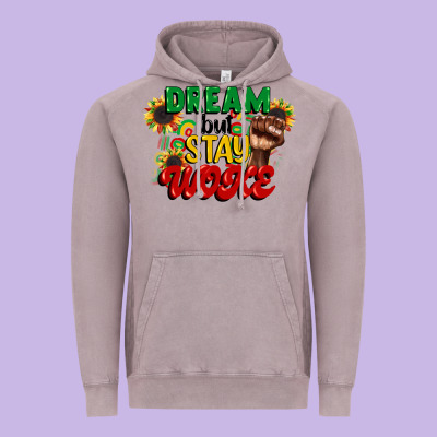 Dream But Stay Woke Juneteenth Vintage Hoodie Designed By Cowgirlartshop
