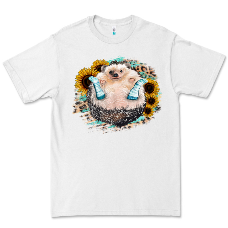 Hedgehog With Sunflower Premium Tee by Bettercallsaul | Teevron