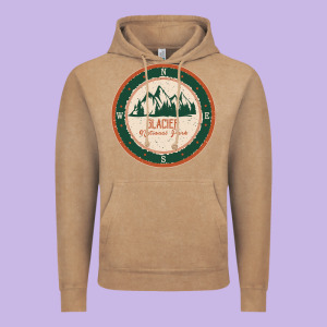 Glacier National Park Vintage Hoodie Designed By Minhpixels