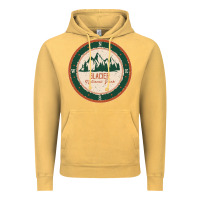 Vintage Mustard Glacier National Park Vintage Hoodie - minhPixels