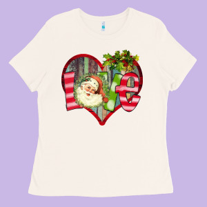 Love Christmas Santa Ladies Tee Designed By Bettercallsaul