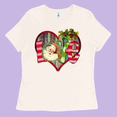Love Christmas Santa Ladies Tee Designed By Bettercallsaul