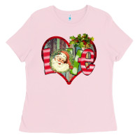 Bubblegum Pink Love Christmas Santa Ladies Tee - Bettercallsaul