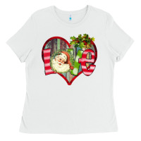 White Love Christmas Santa Ladies Tee - Bettercallsaul