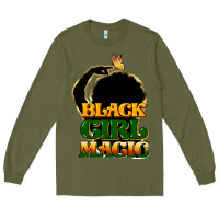 Army Green Black magic girl Long Sleeve Tee - HowdyJamesFarm
