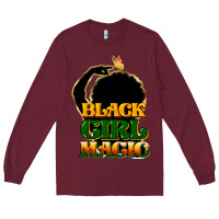 Burgundy Black magic girl Long Sleeve Tee - HowdyJamesFarm