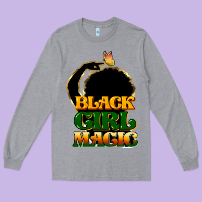 Black Magic Girl Long Sleeve Tee Designed By Howdyjamesfarm