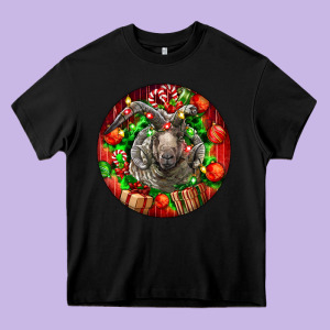 Christmas Navajo Churro Sheep Heavy Core Tee Designed By Lillyallendesigns