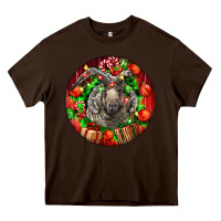 Chocolate Brown christmas navajo churro sheep Heavy Core Tee - LillyAllenDesigns