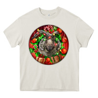 Cream christmas navajo churro sheep Heavy Core Tee - LillyAllenDesigns