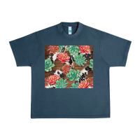 Midnight Navy succulents and cowhide Urban Heavy Tee - TumblerDesignByShophia