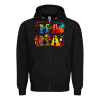 Black leopard frame firefighter mama Mother's Day Zipper Hoodie - LillyAllenDesigns