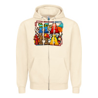Sandshell leopard frame firefighter mama Mother's Day Zipper Hoodie - LillyAllenDesigns
