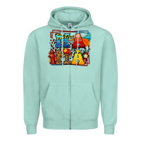 Seafoam leopard frame firefighter mama Mother's Day Zipper Hoodie - LillyAllenDesigns