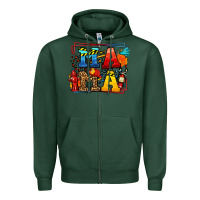 Sports Green leopard frame firefighter mama Mother's Day Zipper Hoodie - LillyAllenDesigns