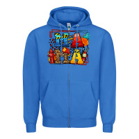 True Royal leopard frame firefighter mama Mother's Day Zipper Hoodie - LillyAllenDesigns