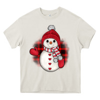 Cream snowman christmas Heavy Core Tee - JahusDesignShop