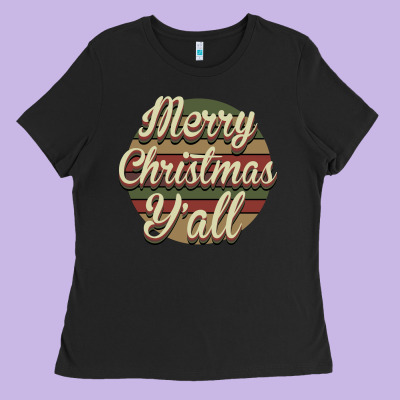 Merry Christmas Y'all Ladies Tee Designed By Bettercallsaul