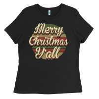 Black Merry Christmas Y'all Ladies Tee - Bettercallsaul