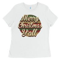 White Merry Christmas Y'all Ladies Tee - Bettercallsaul