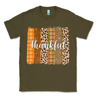 Army Green Thankful Brushstrokes Classic Tee - texasbilliewilder