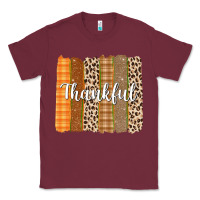 Burgundy Thankful Brushstrokes Classic Tee - texasbilliewilder