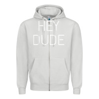 Dove Grey Hey Dude Tee Womens Mens Gift Zipper Hoodie - minhPixels
