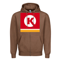 Chestnut Circle K Retail Zipper Hoodie - minhPixels