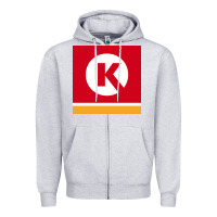 Heather Grey Circle K Retail Zipper Hoodie - minhPixels