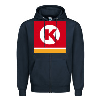 Navy Circle K Retail Zipper Hoodie - minhPixels