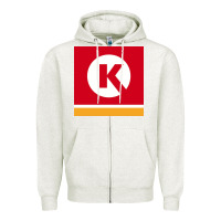 Oatmeal Heather Circle K Retail Zipper Hoodie - minhPixels